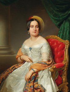 Portrét Louise von Wertheimstein 1813-1890, rozená Biedermann, 1845.