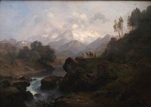 Horská krajina s Wiesbachhornem