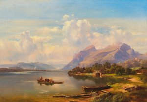 Německy: jezero Millstätter See v Korutanech od Anton Hansch