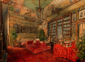 Interiér, polovina 19. století. od Anton Ivanovich Ivanov