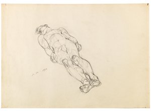 Anton Kolig Ležící mužský akt 1933 od Anton Kolig