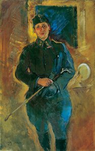 Otto von Aichelburg-Zossenegg jako poručík kavalérie od Anton Kolig