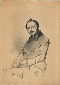 Portrét muže, který píše od Anton Mauve