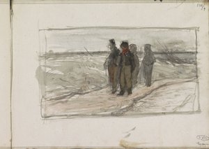 Čtyři muži na cestě od Anton Mauve
