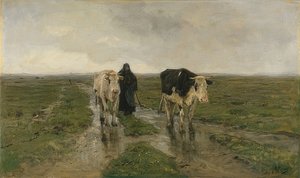 Pastva. Pravděpodobně 80. léta 19. století od Anton Mauve