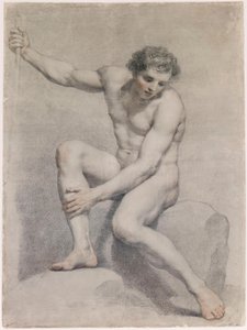 Sedící mužský akt od Anton Raphael Mengs