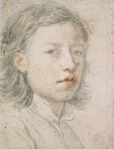 Autoportrét - Dílo Antona Raphaela Mengse (1728-1779), krev a křída na papíře (26,1 x 20,2 cm) od Anton Raphael Mengs
