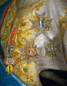 Portrét Dona Luise Antonia Jaime de Bourbon, Anton Raphael Mengs, detail, kolem roku 1774, olej na plátně od Anton Raphael Mengs
