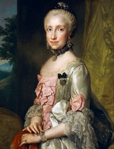 Portrét Marie Luisy Bourbonské u příležitosti jejího zasnoubení, Anton Raphael Mengs, kolem roku 1764, olej na plátně od Anton Raphael Mengs