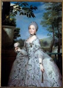 Portrét Marie Louise Parmské, princezny z Asturie (1751-1819) Malba Antona Raphaela Mengse (1728-1779) (např. vše) Madrid 18. století, Muzeum Prado od Anton Raphael Mengs