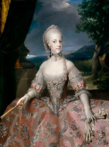 Španělština:  María Carolina de Habsburgo-Lorena, reina de Nápoles Marie Karolína Habsbursko-Lotrinská, královna neapolská od Anton Raphael Mengs