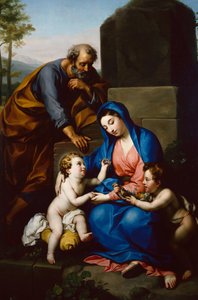 Svatá rodina s nemluvnětem svatým Janem Křtitelem od Anton Raphael Mengs