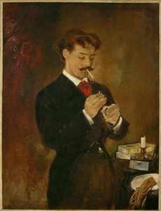 Portrét mladého muže ... (malba na plátně) od Anton Romako