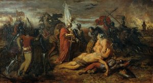 Rudolf von Habsburg u mrtvoly Přemysla Otakara, krále českého