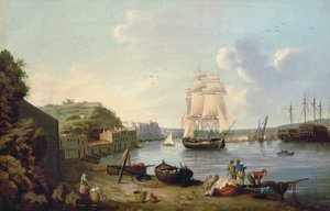 Loď pod plachtami v přístavu Port Mahon na Minorce