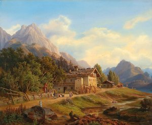 Německy: Partie am Hintersee v Ramsau u Berchtesgadenu