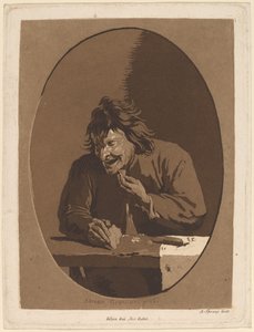 Selské jídlo od Anton Spreng after Adriaen Brouwer; published by Joseph Eder