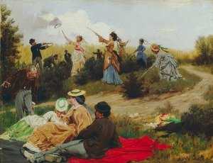 Ringelspiel na nedělní exkurzi. 1874