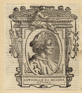 Portrét Antonína z Messiny, italského malíře z Messiny na Sicílii, italské renesance, cca 1430-1479 od Antonello da (after) Messina
