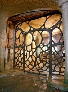 La Casa Mila, La Pedrera, Passeig de Gracia v Barceloně (Španělsko). Architekt Antoni Gaudi i Cornet (1852-1926)