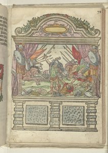 Alegorická scéna na jevišti na rohu Grote Markt, 1578 od Antoni van Leest