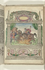 Scéna s hrdinským činem Marcuse Curtiuse, 1578