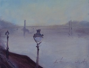 Světla Londýna, 2020 (olej na plátně) od Antonia Myatt