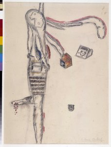 Kresba Antonina Artauda (1896-1948). 1945 Rozměr cm 63X48 Musee Cantini, Marseille.