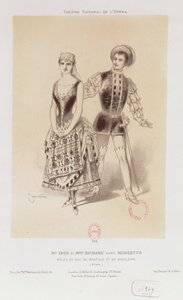 Pan Ibos a slečna Richard jako vévoda z Mantovy a Magdalena v Rigoletto od Verdiho, 1885