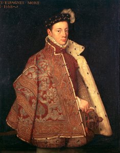 Portrét Dona Carlose, prince z Asturie (olej na plátně) od Antonio (studio of) (attr. to) Moro