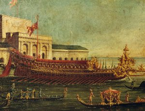 Bucentaur (státní galéra benátských dóžů), Itálie od Antonio (studio of) Canaletto