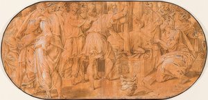 Eliáš obětuje v přítomnosti Achaba. Kolem roku 1557