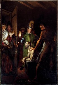 Dekolace sv. Jana Křtitele Obraz Antonia Campiho (1524-1587) 1571 cca. Slunce. 280x192 cm Kostel San Paolo Converso v Miláně