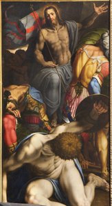 Obraz Vzkříšení od Antonia Campiho (1523-1587) Kostel Santa Maria dei Miracoli ze 16. století poblíž San Celso Milán, Itálie