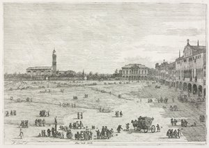 Pohledy: Prà della Valle, Padova, 1735-1746. od Giovanni Antonio Canal