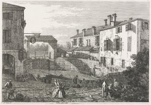 Pohledy: Zdymadlo kanálu v Dolo od Antonio Canaletto