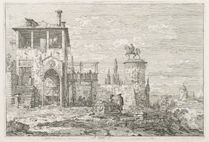 Pohledy: Jezdecký památník od Antonio Canaletto
