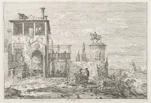 Pohledy: Jezdecký památník, 1735-1746. od Giovanni Antonio Canal