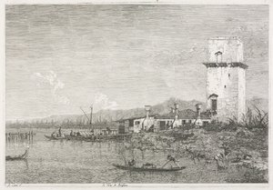 Pohledy: Věž Malghera od Antonio Canaletto