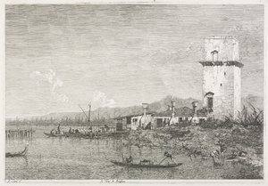 Pohledy: Věž Malghera, 1735-1746. od Giovanni Antonio Canal