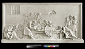 Crito zavírá oči Sokrata, 1790-92 (sádra) od Antonio Canova