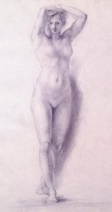 Ženská postava se zdviženýma rukama od Antonia Canova (1757-1822), kresba od Antonio Canova
