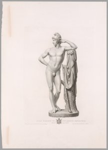 Paříž opřená o pařez, pohled zepředu, z knihy Oeuvre de Canova od Antonio Canova