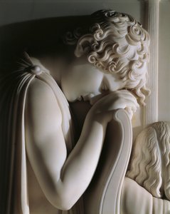 Smutek hraběnky z Haro, Antonio Canova (1757-1822), mramorový reliéf od Antonio Canova