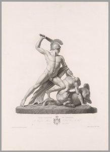 Theseus a kentaur, pohled zepředu, z díla Canova od Antonio Canova