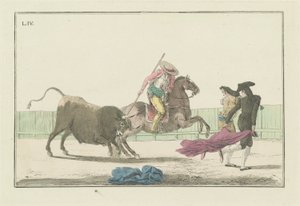 Plate IV, ze série Collection of the Main Actions in a Bullfight od Antonio Carnicero