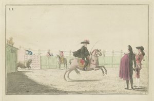 Plate I, ze série Collection of the Main Actions in a Bullfight od Antonio Carnicero