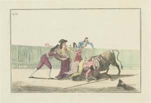 Talíř V, ze série Collection of the Main Actions in a Bullfight