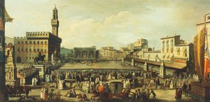 Festival na náměstí Piazza della Signoria od Antonia Ciociho