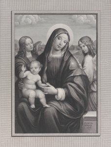 Madona a dítě s anděly, 1822-88. od Antonio Dalco